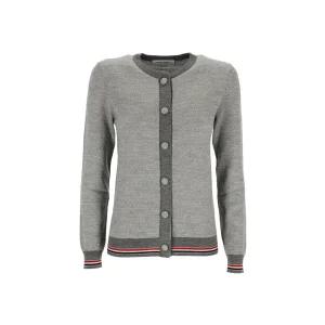 24FW 헤링본 체크 패턴 울 가디건 라이트그레이 FKC470A Y1014 055