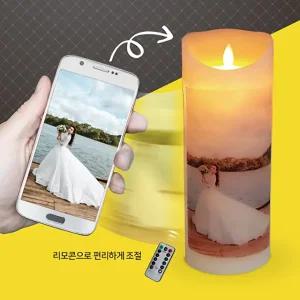 [사진주문제작] LED 포토 양초 무드등 리모콘포함