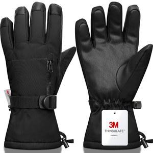 Odtmger 스노우 글러브, 터치스크린 스키 장갑, 3M Thinsulate 따뜻한 겨울용 장갑 부모 남자 여자