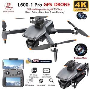 L600-1 Pro MAX GPS 드론 4K 전문 HD 듀얼 카메라(스크린 5G WIFI 360 포함) ° 장애물 회피 브러시리스 Rc