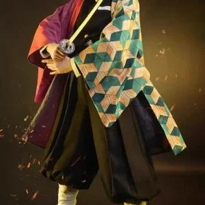 귀멸의 칼날 토미오카 기유 코스프레 할로윈 귀칼 애니 캐릭터 물의호흡 의상