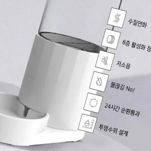 정수기형 애견 물통 2.5L 반려견 급수기 개밥 식기 물병