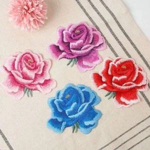 [콩심팥심]플라워 꽃모양 데일리 자수 와펜 클래식 패치 4색 한