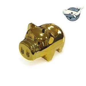 황금빛 돼지저금통 대형 장식용 저금통 귀여운