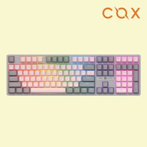 콕스 CK580 교체축 게이밍 기계식 키보드 그레이핑크 사각사각 적축 