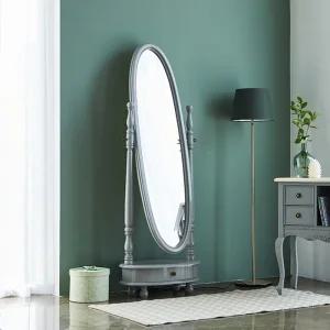[무료배송] 클래식 엔틱가구 빈티지엔틱 미엘 그레이 샤인 전신경 전신거울