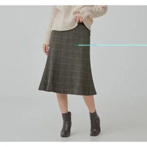 [미쏘][미쏘]체크 머메이트 롱 스커트 WHAV23B RE(MIWWHAC2QB).