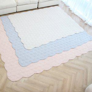 [리앤데코]고밀도 오로라 90수  워싱 침대패드 거실러그 특대형 카페트160x210cm