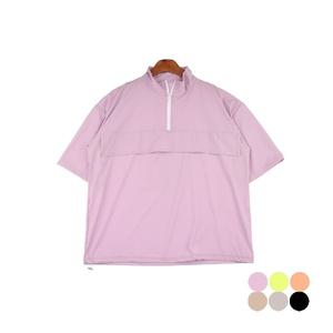 여성 반팔 아노락 바람막이 반집업 트레이닝복 상의