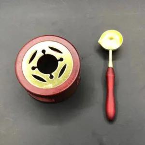 스노우 보드 왁싱 왁스 스키 다리미 나무 씰링 난로 스토브 레트로 인감 녹는 따뜻한 장식 스탬프 냄비 비