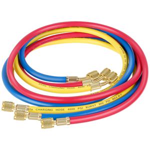 호환 R410a/R22/R134a/R404a 시스템용 1/4 5/16 나사산 1.5m AC 냉매 충전 호스 키트