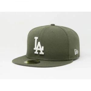 [관부가세포함] New Era 59Fifty 남성 여성 캡 MLB 로스앤젤레스 다저스 LA 올리브 그린 피티