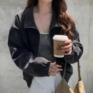 [다잇템] 여성용 드로우코드 세무 키치무드 빅사이즈 점퍼