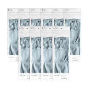 [생활공작소] 천연 라텍스 고무장갑 일반형 10쌍 / (사이즈/색상 택1)