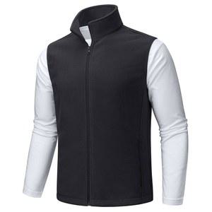 타코센 남성 플리스 조끼 포켓이 있는 가벼운 아우터를 지퍼 업 하이킹 골프용 겨울 따뜻한 민소매 재킷