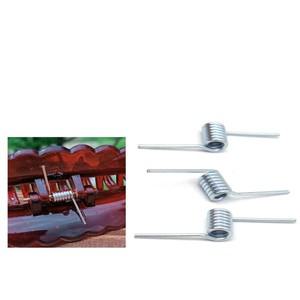 4PCS 대형 헤어 턱 클립 특수 액세서리 와이어 직경 1.0mm 장착 핀이있는 아연 도금 강스틸 비틀림 스프링