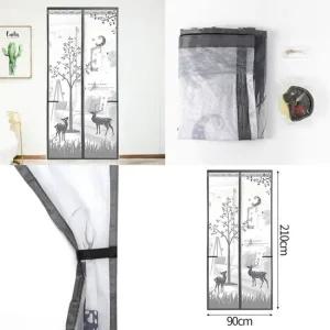 해충방지 사슴 문 모기장 90x210 탈부착 현관방충망 모기장 방충망 현관모기장 현관방충망