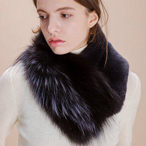 [앙스블랑]사가폭스 퍼 와이드 모피 머플러 여우목도리 089