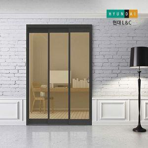 에브리온 3연동 초슬림 중문 1050~1200 오픈형도어-스타일유리