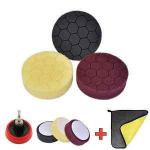 전동드릴 광택패드 고급형 폴리싱 헥사패드 3종 세트