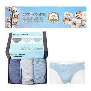 이너스토리 최고급 면 남자 삼각팬티 3매 929
