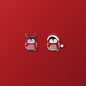 패션 뱃지 핀뱃지 캐릭터 크리스마스 펭귄 브로치