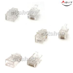 모듈라 커넥터 전화선 전화 랜 인터넷 UTP 8P8C 6P6C 6P4C 4P4C RJ11 RJ12 RJ45