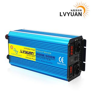 녹원 차량용 캠핑 차박 인버터 순수정현파 6000W 60hz 220V 한국형 KC인증