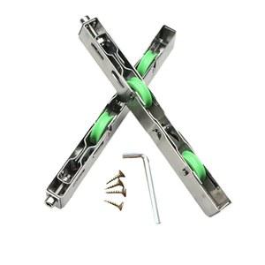 1PC 오래 합금 도어 21 알루미늄 슬라이딩 스테인레스 유리 슬라이딩 욕실 지상 13 도르래 도어 침묵 스틸 스타일