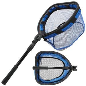 담수 염수용 텔레스코픽 폴 고무 코팅 랜딩 네트가 있는 접이식 어망 어망, 연어 메기 배스 송어 출시