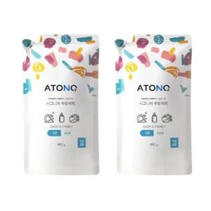 아토앤오투 주방 젖병 세제 리필형 480g 무향 2개 BNS