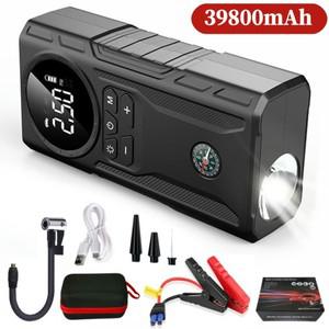 자동차 무선 에어 펌프 라이트 점프 스타터 전기 타이어 펌프 USB 충전식 자전거 공기 압축기 자동차 타이