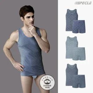 카오스 순면 런닝+트렁크팬티 남성속옷 6종세트