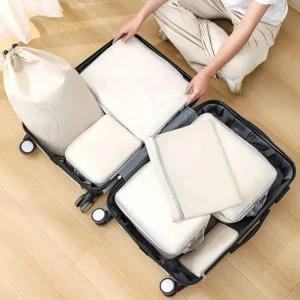 여행파우치 캐리어 정리백 수납 세트 7종용치 압축 수납치 여행용 고급형 속옷치 용치