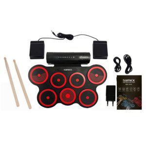 휴대용 삼익 전자드럼 롤패드 레드 1P 미니 연습용