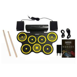 휴대용 삼익 전자드럼 롤패드 옐로우 1P 미니 연습용