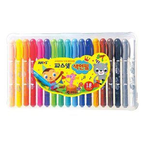 아모스 파스넷색연필 18색 8개입 갑(8개입)