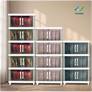 홈예스 국내산 양문형 폴딩 리빙박스 3단 4단 5단