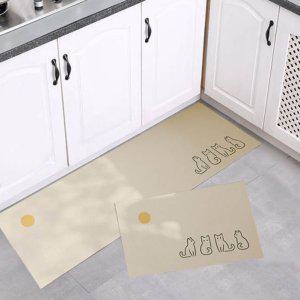 러그 미끄럼방지 아기자기한 디자인의 주방 매트 세트