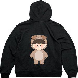 후드집업 뒷면 동물가면 귀여운 아가그림 다양한색상 전사이즈