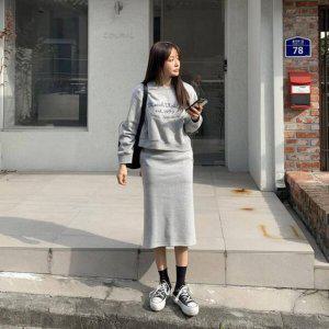 플스커트 아크맨 새틴스커트 온나핏 롱스커트 미