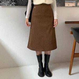 스웨이드 롱스커트 머메이드스커트 디테일 a라인