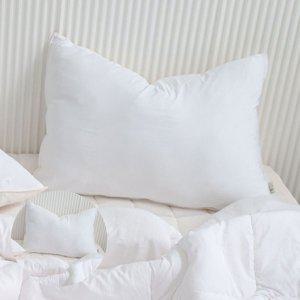 베겟잎 누빔 미니 광목 호텔식   방수 해피니 베개커버 클린 마이크로 모달 화이트