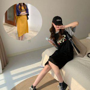 홈원피스 반소매 반팔원피스 면원피스 여름 여름