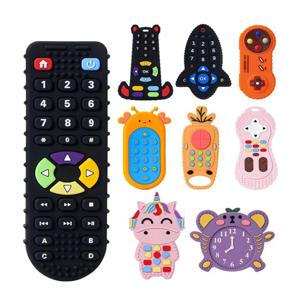 아기 장난감 0 12 36 개월 딸랑이 Teether 장난감 아기 씹는 젖니가 남 실리콘 감각 개발 게임 몬테소리 교육 장난감
