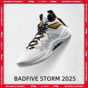 Li-Ning Men BADFIVE STORM 2025 야외 농구 신발 붐 쿠션 TUFF OS 웨어러블 라이닝 스포츠 스니커즈 ABFV017