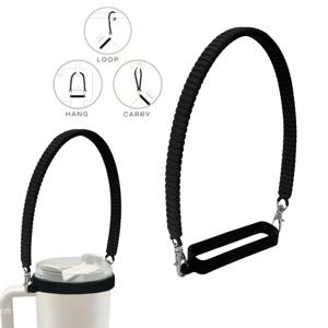 물병 손잡이 물병 슬링 캐리어 홀더 스트랩 컵 액세서리 용 대부분의 8-40oz 병 용 부드러운 내구성 실리콘