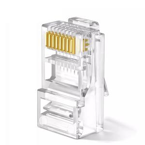 20/50/100pcs Cat6 Cat6e RJ45 커넥터 모듈 플러그 1000Mbps 이더넷 케이블 어댑터 금도금 네트워크 크리스탈 헤드