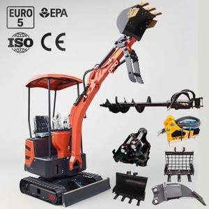 [최고 추천] 1.5톤 쿠보타 디젤 엔진 미니 굴삭기, 농장용 도랑 파기, 맞춤형 EURO5 CE EPA