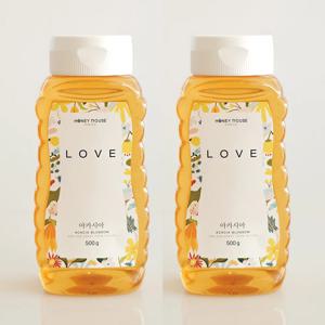 1+1[국산천연꿀] 튜브허니 아카시아꿀 500g+500g 끈적임 없는 튜브형